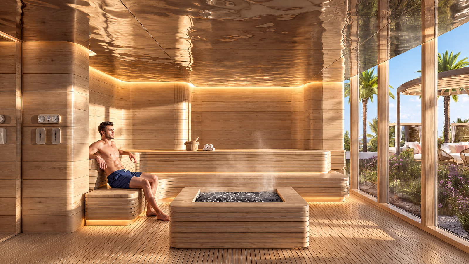 Onsite sauna at Ombelle